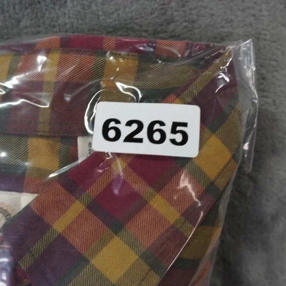 VTG Viyella Shirt Mens Large Red‎ Gold Hunting Tartan Wool Blend Plaid Button-Up - Picture 9 of 9